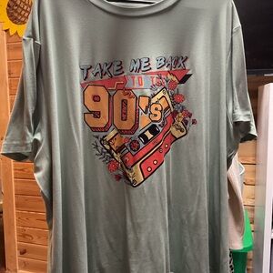 Retro 90's Graphic Tee - Green
